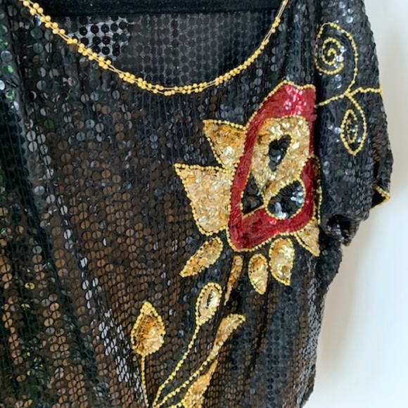 THRIFT Vintage Blouse-SZ M/L - Picture 2 of 4